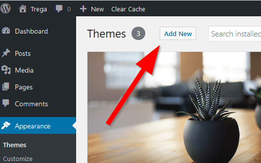 Add New WordPress Theme