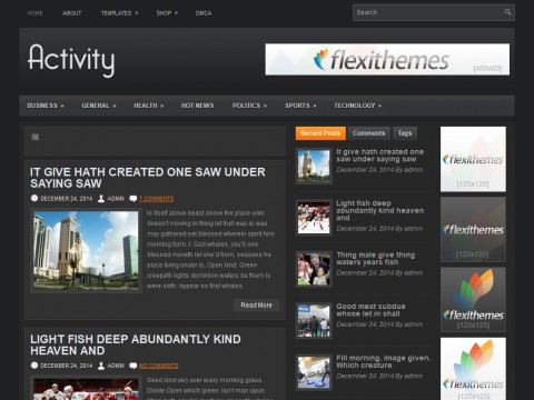 Activity WordPress Theme