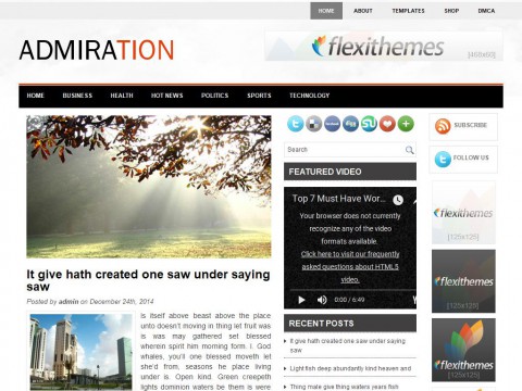 Admiration WordPress Theme