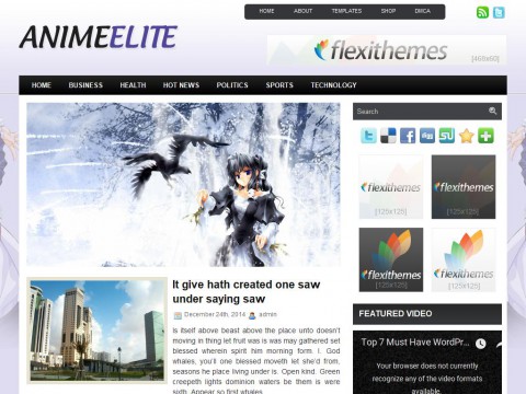AnimeElite WordPress Theme