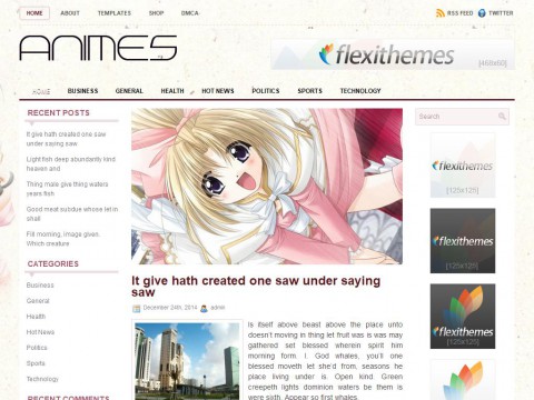 Animes WordPress Theme