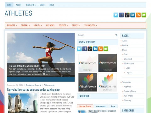 Athletes WordPress Theme