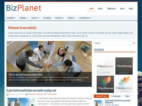 BizPlanet WordPress Theme