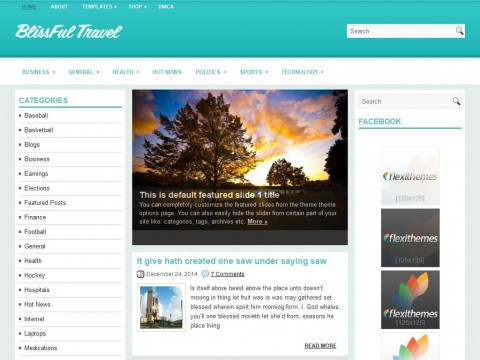 BlissfulTravel WordPress Theme