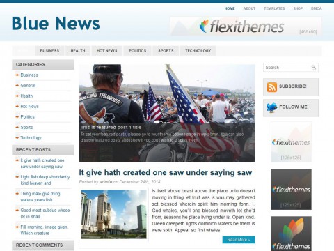 Blue News WordPress Theme