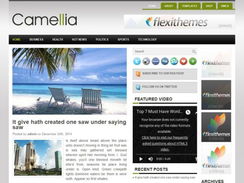 Camellia WordPress Theme