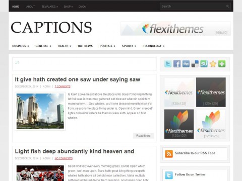 Captions WordPress Theme