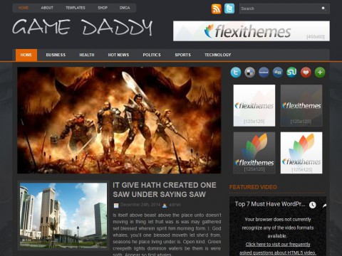 GameDaddy WordPress Theme