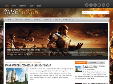 GameFusion WordPress Theme
