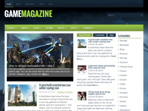 GameMagazine WordPress Theme