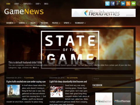 GameNews WordPress Theme