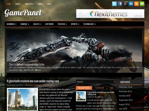 GamePanel WordPress Theme