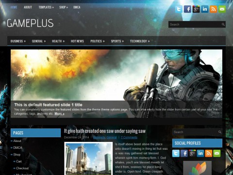 GamePlus WordPress Theme