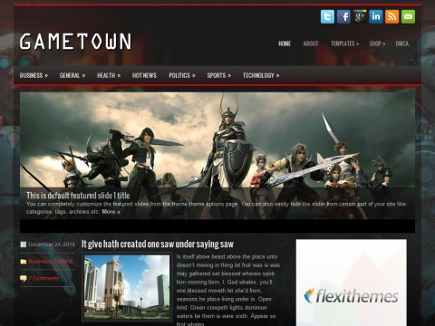 GameTown WordPress Theme