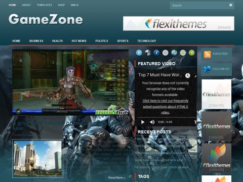 GameZone WordPress Theme