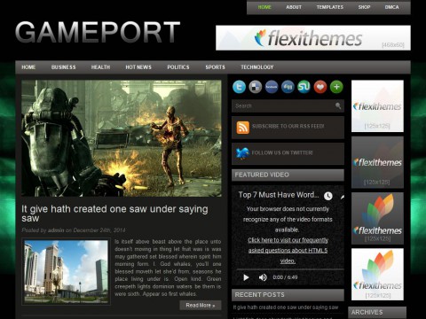 Gameport WordPress Theme