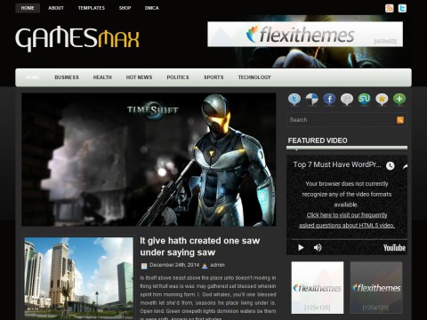 GamesMax WordPress Theme