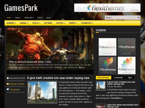 GamesPark WordPress Theme