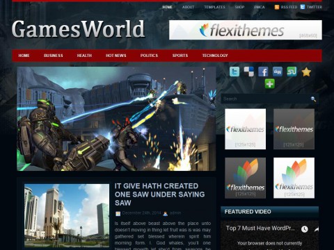 GamesWorld WordPress Theme