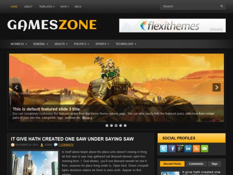 GamesZone WordPress Theme