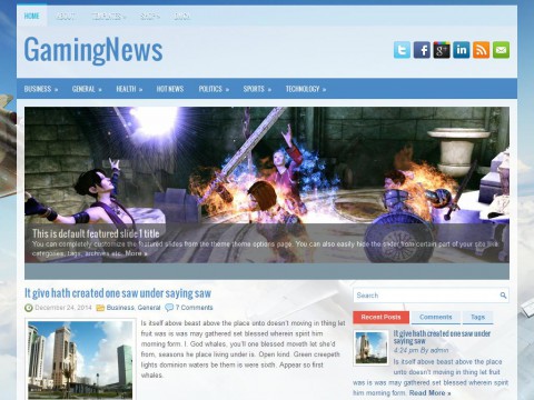 GamingNews WordPress Theme