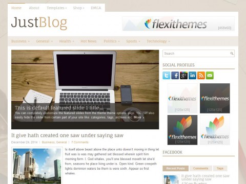 JustBlog WordPress Theme