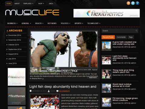 MusicLife WordPress Theme