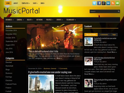 MusicPortal WordPress Theme