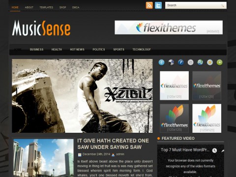 MusicSense WordPress Theme