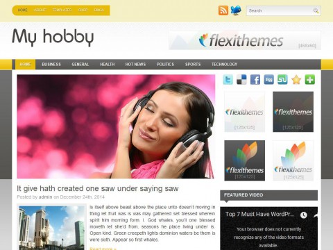 My Hobby WordPress Theme