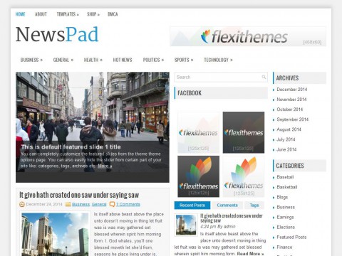 NewsPad WordPress Theme