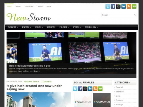 NewsStorm WordPress Theme