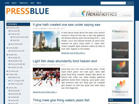 Press Blue WordPress Theme