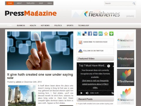 PressMagazine WordPress Theme