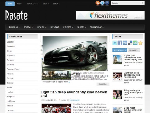 Rasate WordPress Theme