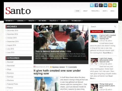 Santo WordPress Theme