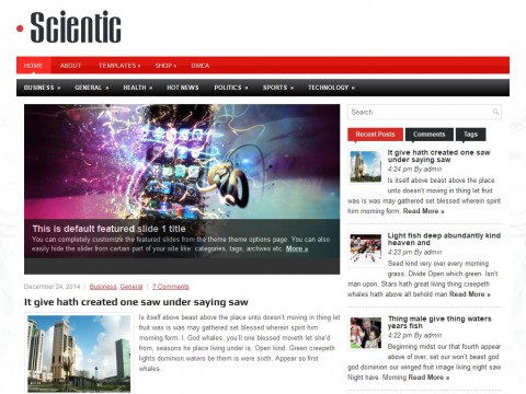 Scientic WordPress Theme