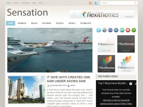 Sensation WordPress Theme