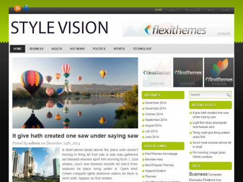 Style Vision WordPress Theme