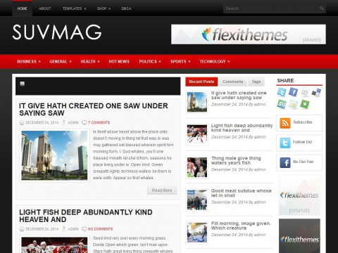 SuvMag WordPress Theme