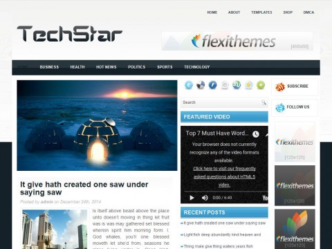 TechStar WordPress Theme