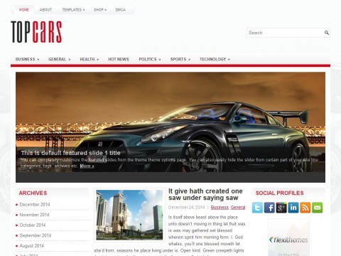 TopCars WordPress Theme