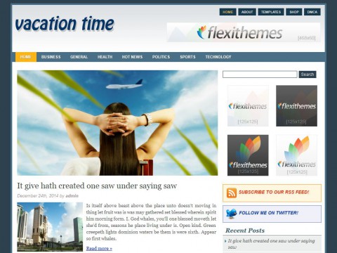 Vacation Time WordPress Theme