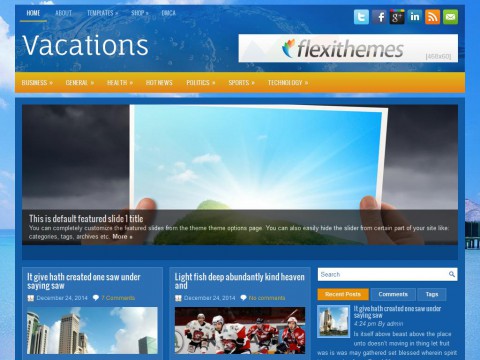 Vacations WordPress Theme