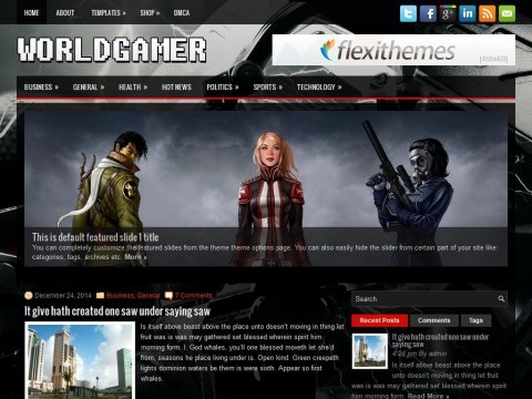 WorldGamer WordPress Theme