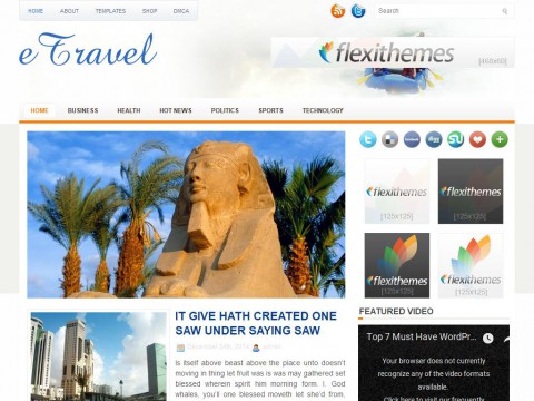 eTravel WordPress Theme