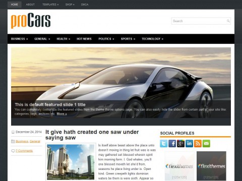 proCars WordPress Theme