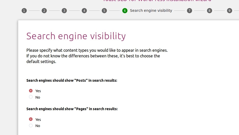 Search engine visibility