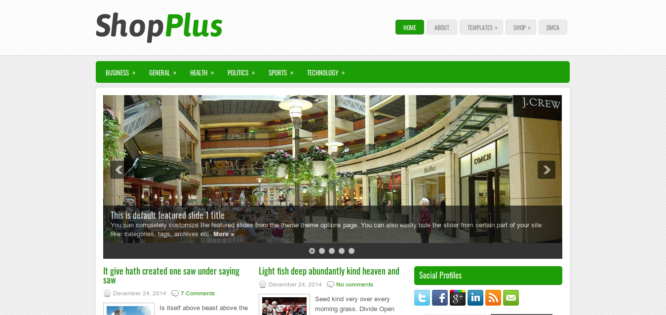 ShopPlus WordPress theme