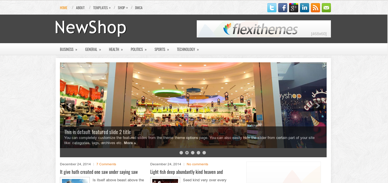 NewShop WordPress theme